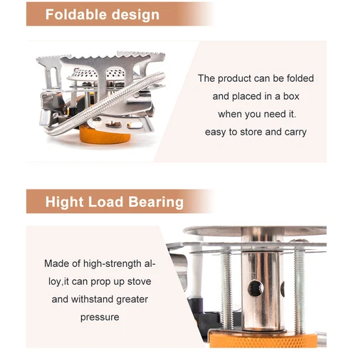 Camping 3900W Gas Stove with 1Lb Propane Tank Adapter for Outdoor Cooking Case - Picture 7 of 14