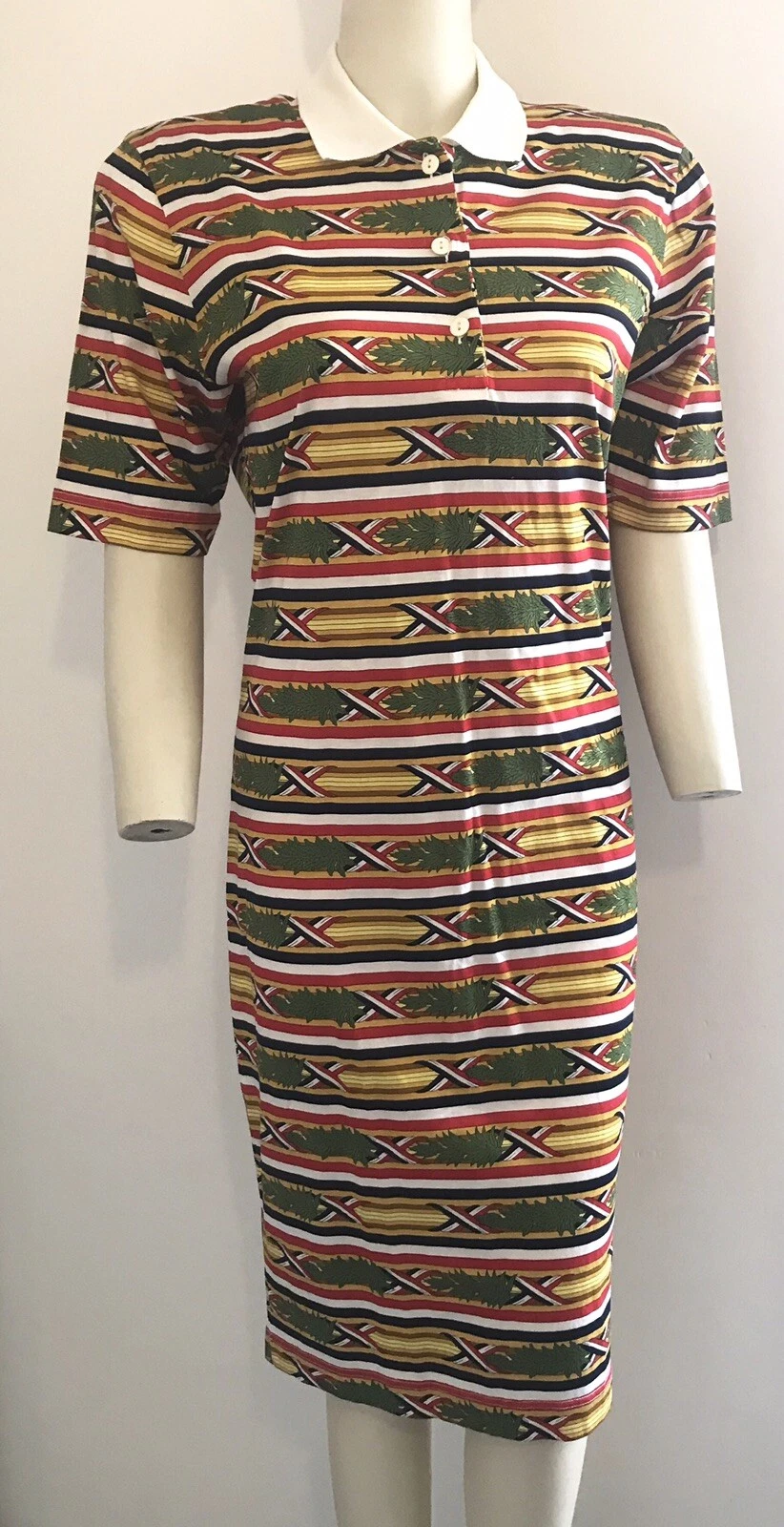 HERMÈS RARE ROBE DRESS HERMES "REPUBLIQUE FRANCAISE" VINTAGE TAILLE S AUTHENTIQUE