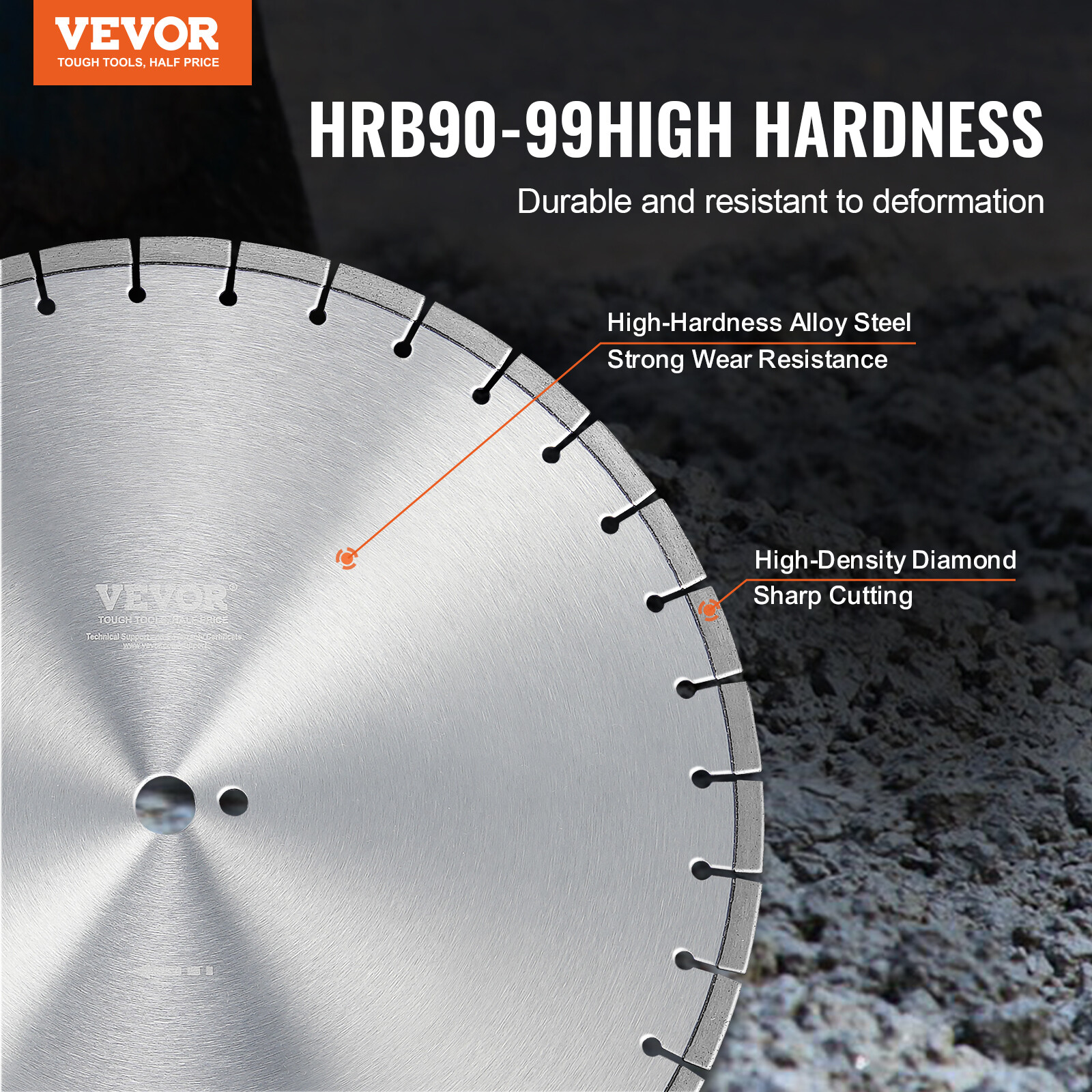 Disque diamanté 350 mm premium à concrétion de carbure renforcée - 2