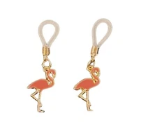 Pink Flamingo Non Piercing Nipple Rings, Nipple Jewelry, Fake Nipple Rings