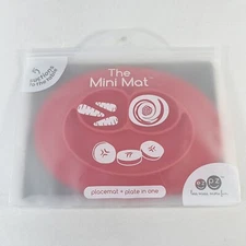 EZPZ The Mini Mat Baby Placemat Food Bowl/Plate Silicone Suction BPA free Red
