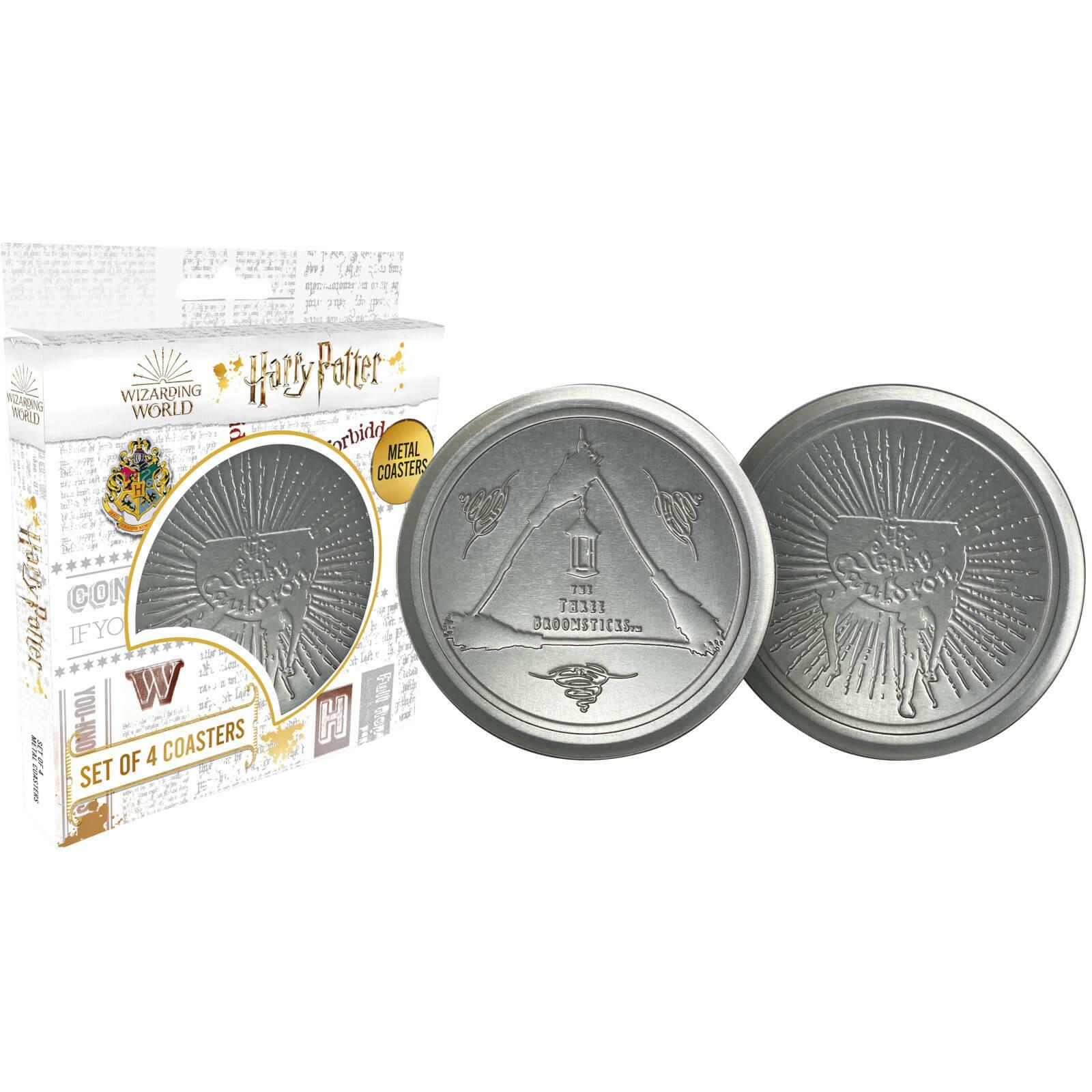 Harry Potter Coasters Set Of 4 Metal Drinks Mats Officially Licensed Gift