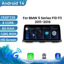 12.3" Touch Screen Android 14 128GB Autoradio Carplay  For BMW F10 F11 NBT CIC