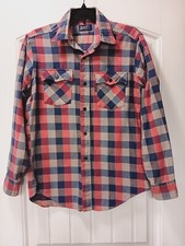 Vtg 80s Levis Button-Up Western Shirt Med Blue Tab Long Sleeve USA Cotton Retro