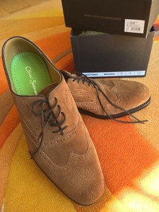 tan suede derby shoes