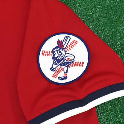 Cleveland Indians 1976 Cooperstown Throwback Men's Red Away Jersey