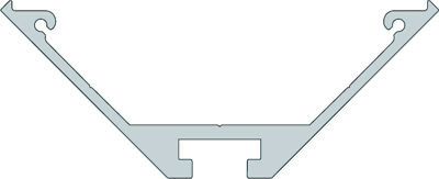 Decorative Light 970570 Corner Aluminium Profile Rail 2m AV-05-25 for 2x 12mm LED Strips
