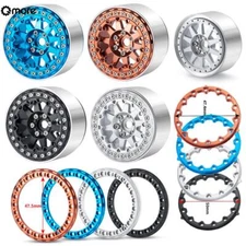 FLYXM 2.2" Beadlock Wheel Rims Hubs for 1/10 RC Car Axial Wraith SCX10 TRX4 TRX6