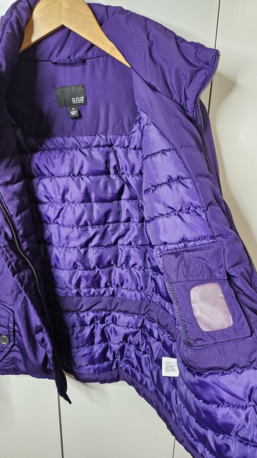 Ana Packable Medium Puffer Style Jacket Purple - image 5