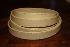 Echt Leder Lederriemen genäht Taschenriemen Trageriemen 12 mm 1,2 cm hell beige