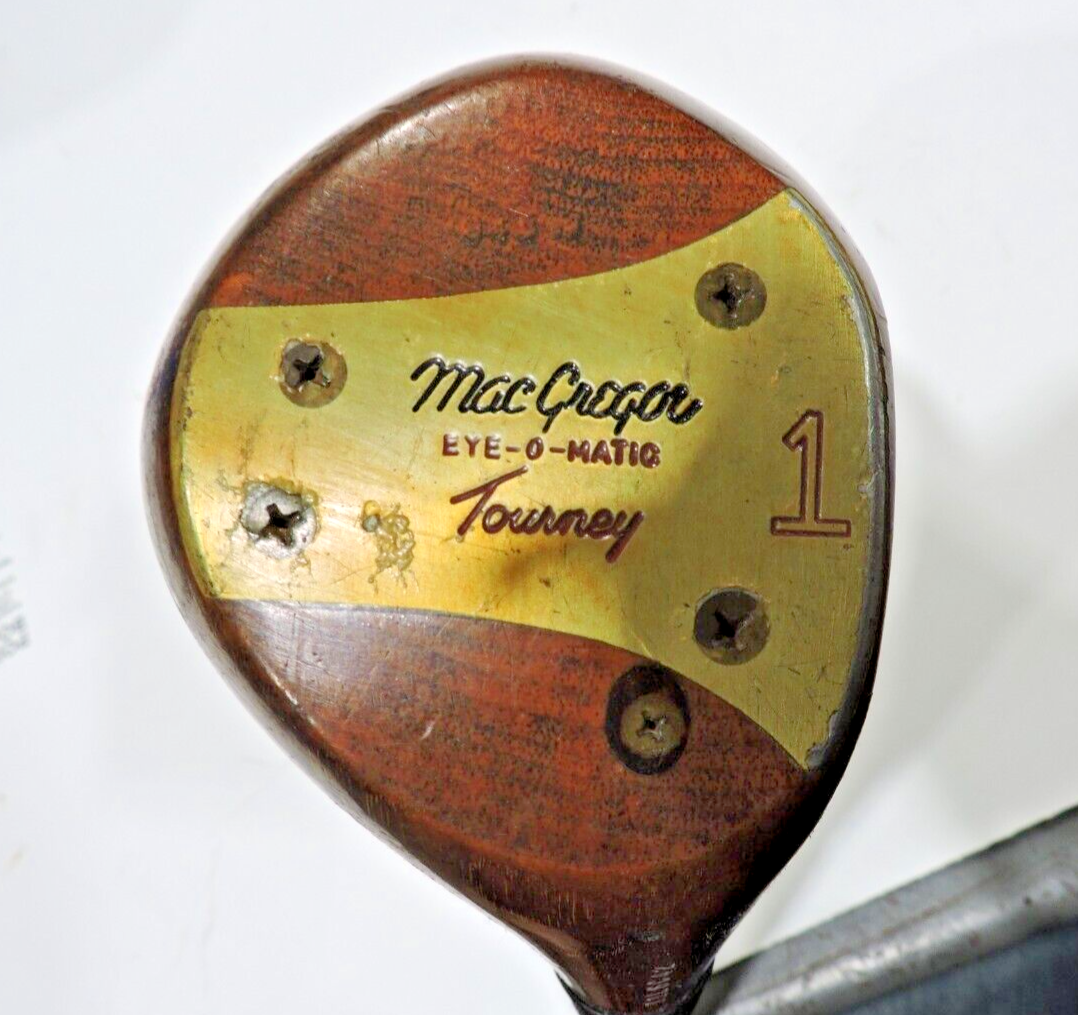 Macgregor Eye-O-Matic Tourney Driver PERSIMMON Golf Club 6 screw