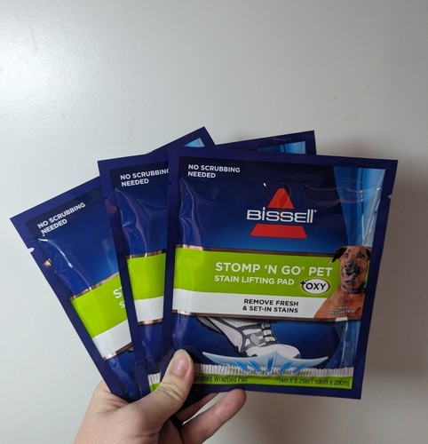 Brand New Bissell Stomp 'n Go Pet Stain Lifting Pads Plus Oxy 3 Pack | eBay