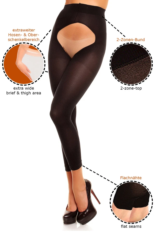 Glamory Breeze 60 Ouvert Microfaser Leggings, 50169 - Bild 3 von 4