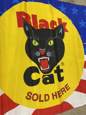 Black Cat Fireworks Dealer Flag Free Shipping | eBay