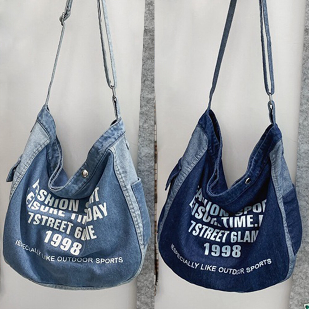 Women's Denim Tote Bag Shoulder Bags Crossbody Casual Messenger Travel Hobo  Gift