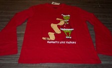 Dr Seuss THE GRINCH WHO STOLE CHRISTMAS Long Sleeve T-Shirt MEDIUM NEW