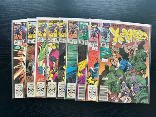 THE UNCANNY X-MEN - #250, 252, 253, 254, 255, 256, 257, 258, 259 - VF/NM Lot