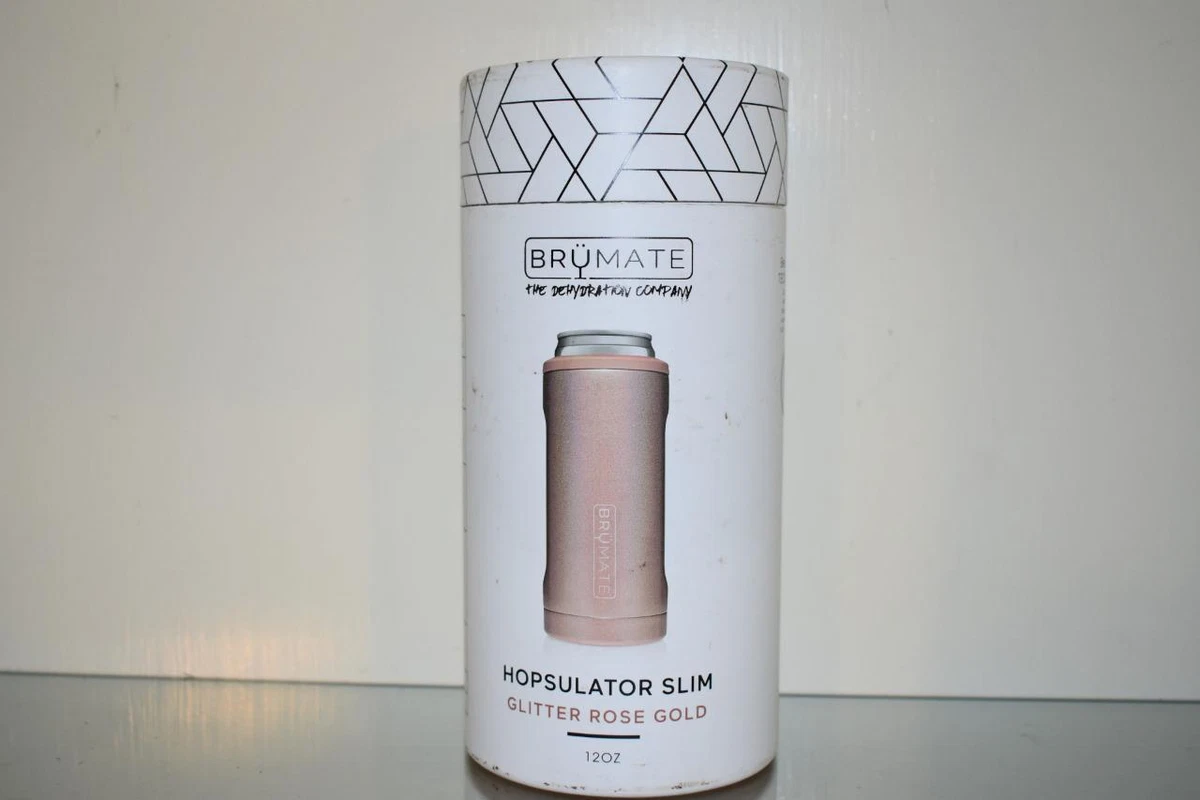 BruMate Hopsulator Slim Can Cooler 12 oz HS12GRG Rose Gold NIB