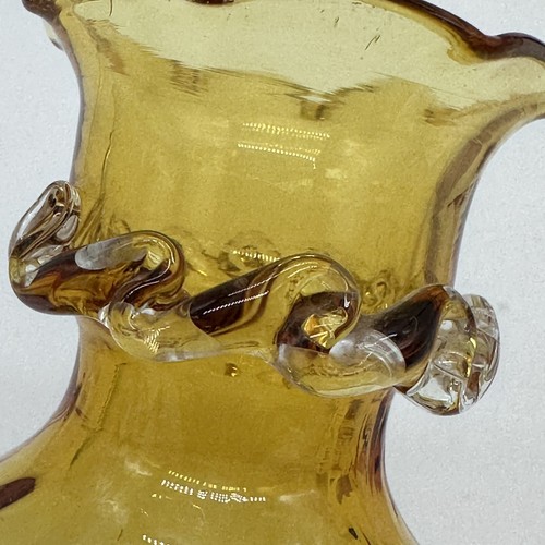 Art Glass Blown Glass Cut To Clear Small Vase Toothpick Holders Lot Of Three - Picture 6 of 24