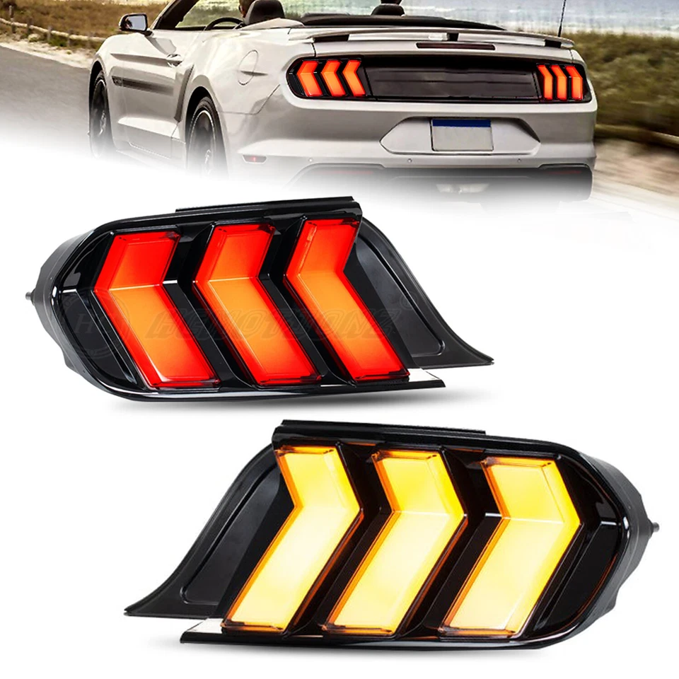 Luces traseras LED para Ford Mustang 2015-2023 animación euro transparente 2024 estilo S650 Foto 2 de 4