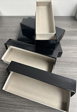 REBOXX KAR-LINE Black Boxes 9-1/8" X 3-1/8" X 1-5/8" Inside Dimensions 6 Pack