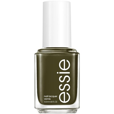 essie Salon-Quality, Vegan, Fall 2023, Olive Green, Meet Me at Midnight, 0.46 oz