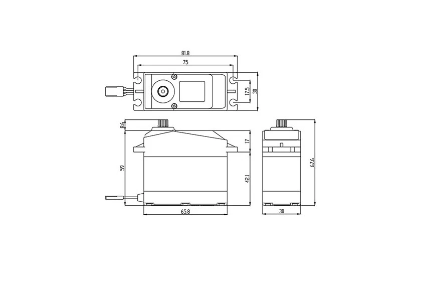 SAVÖX Hochvolt Digital-Servo SW-0241MG (40kg/0,17s/7,4V) - Bild 3 von 3