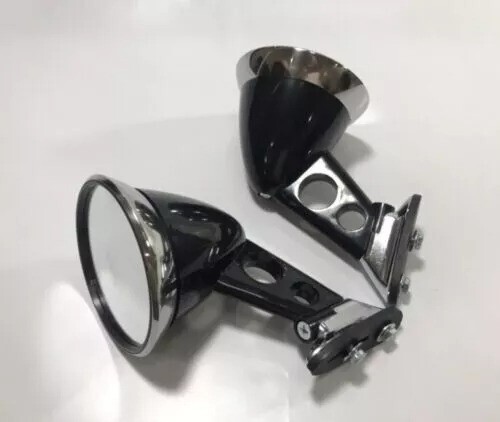 FOR DATSUN BLUEBIRD 510 610 710 810 910 160B 180B FENDER MIRROR BLACK CHROME NEW - Picture 6 of 10