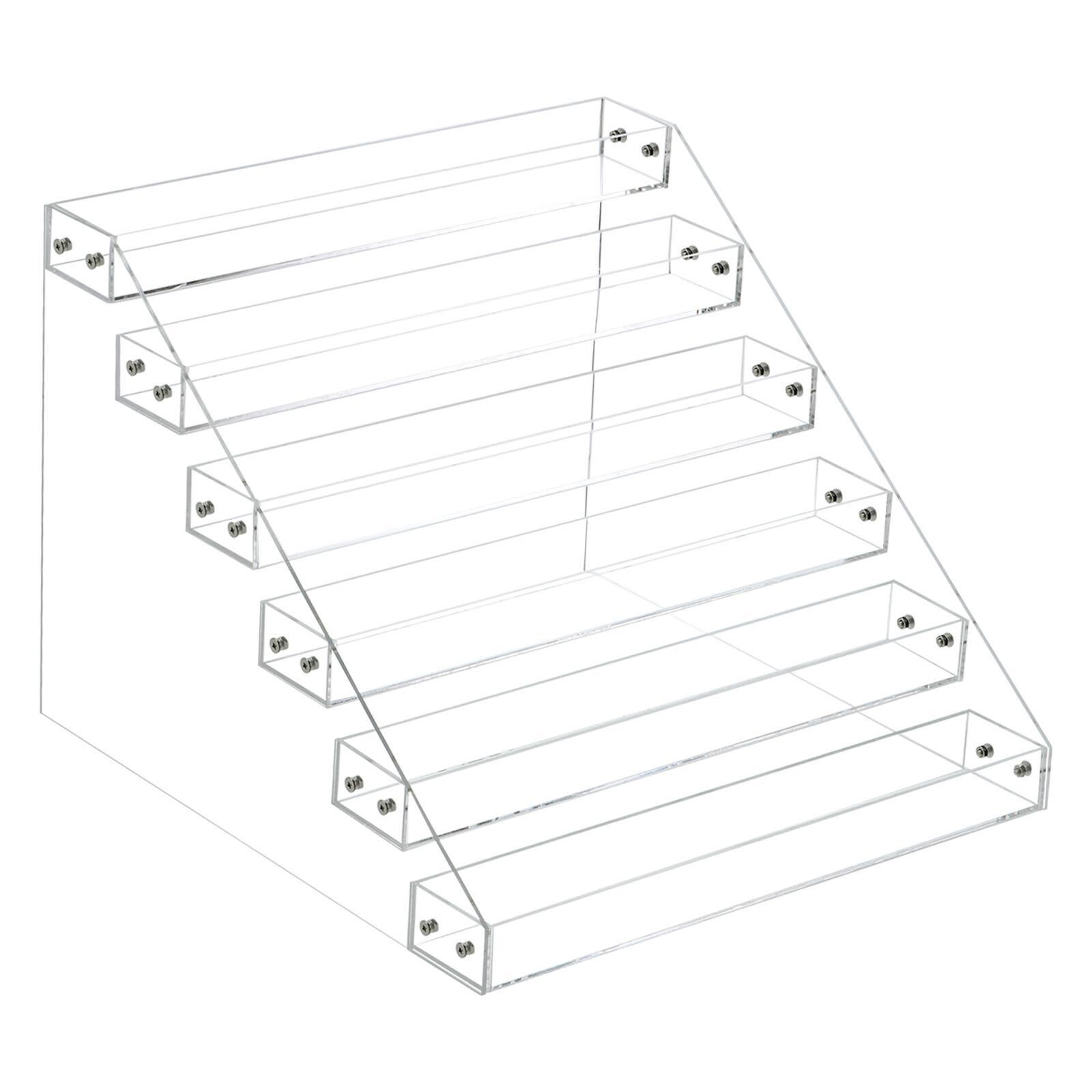 6 Tier Clear Acrylic Spice Rack Kitchen Seasoning Jar Rack For Cabinet