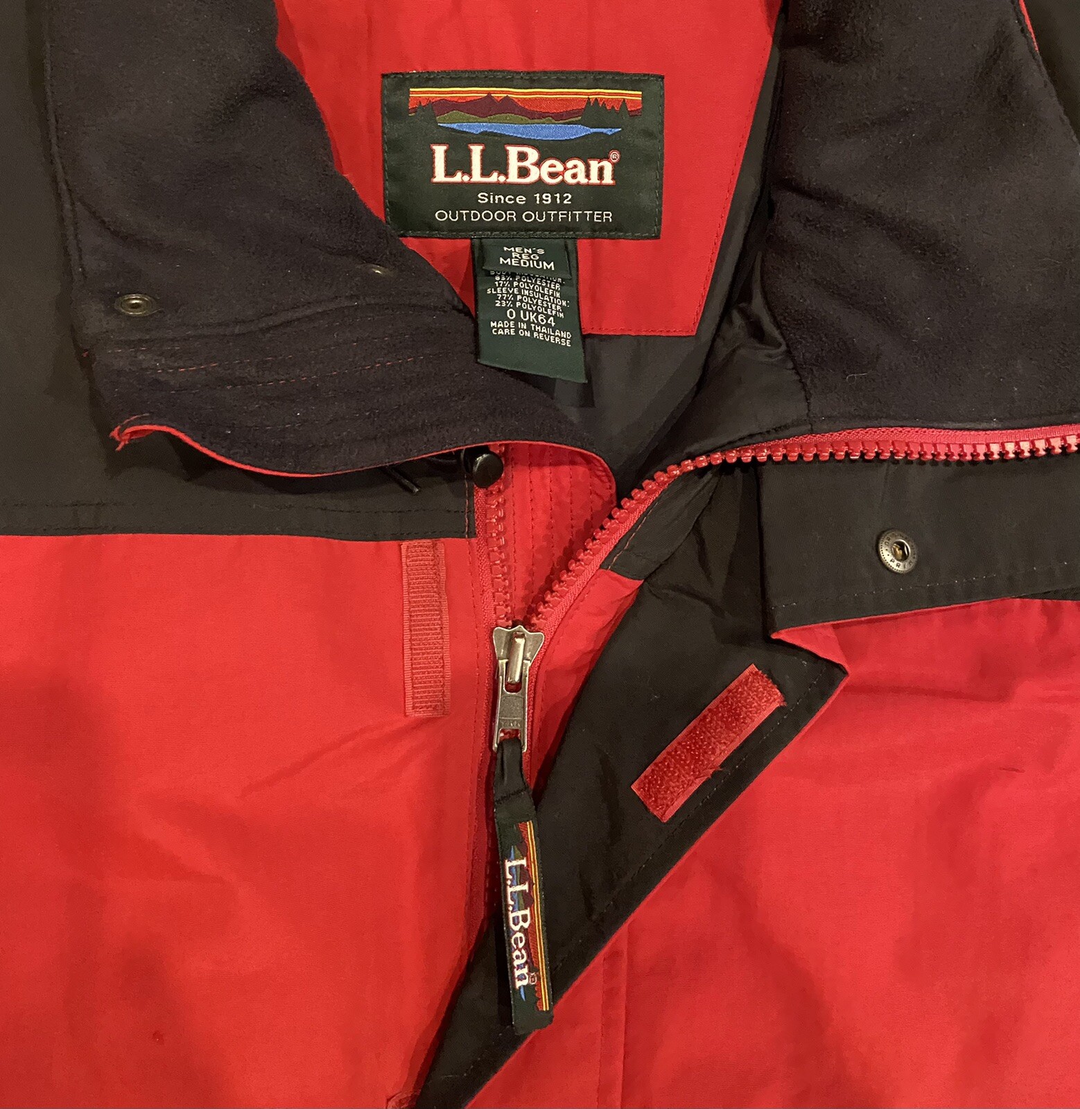 LL Bean Outdoor Outfitter Jacket Red Mens Size Medium… Gem