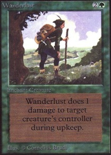 MTG magic cards 1x Wanderlust Beta Light Play, English