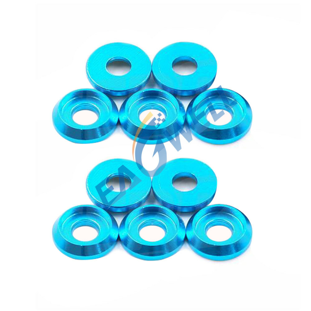 20 Pcs M3x8x2mm Aluminum Alloy Washers - Anodized Orange Hex Socket Screw Gaskets - View #11