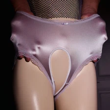 Sexy Womens Crotchles Panties Thong Underwear Lace Sheer Knicker Brief Lingeries