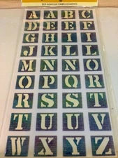 CREATIVE IMAGINATIONS 3D EPOXY STICKERS MARAH JOHNSON LETTERS ALPHABET SQUARES