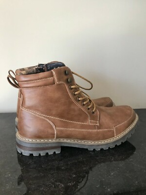 Bruno Marc mens boots brown leather size 10.5 US | eBay