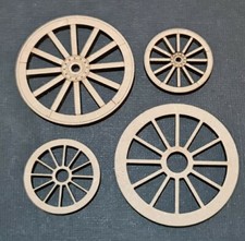 Cart Wheel Laser cut MDF Craft Shapes Wooden Decoration Embellishments