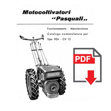 PASQUALI 904 Manuale Uso Manutenzione libretto istruzioni + catalogo ricambi 