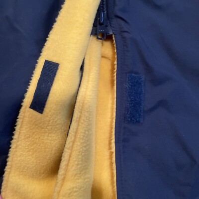 Lands End Long Medium Size Jacket Women's Navy Blue & yellow | eBay