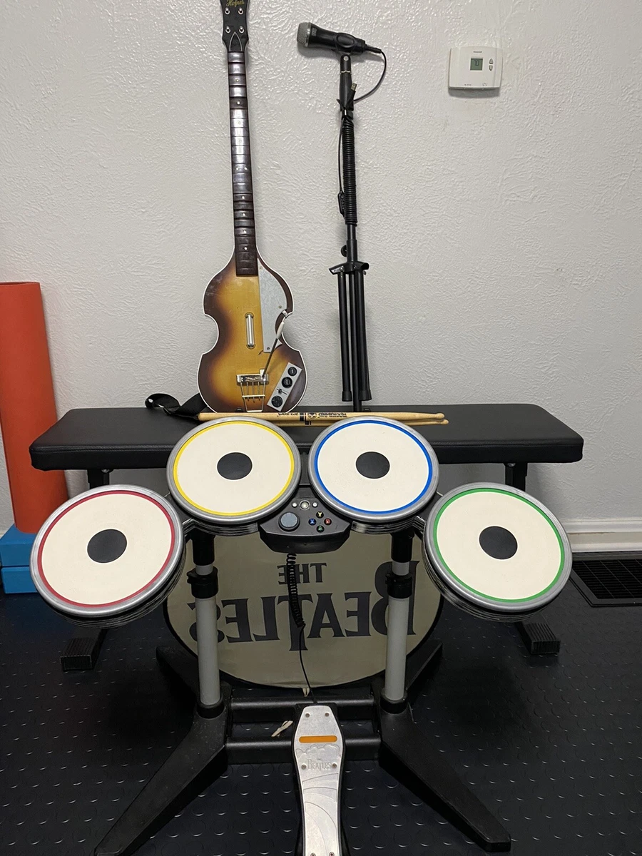 The Beatles Rock Band Bundle Xbox 360 Beatles Drum Set & Microphone w