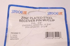Sea Dog Receiver Pin w/ Clip Zinc Plated Steel 751062-1