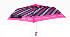 NWT Bebe Auto Open Umbrella Pink  Black