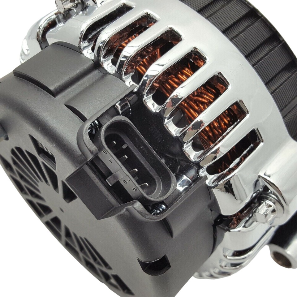 220 Amp Chrome Alternator For LS Truck 4.8 5.3 6.0 Silverado Sierra Serpentine AD244 2 thumbnail image