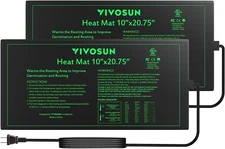 VIVOSUN 2 Pack Waterproof Seedling Heat Mat 10" x 20.75" UL & MET-Certified,20W