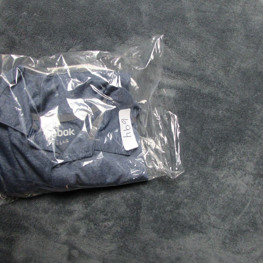 Reebok Polo Shirt Mens Large L Blue Athletic Golfing Golf Sportswear Coaching thumbnail 7