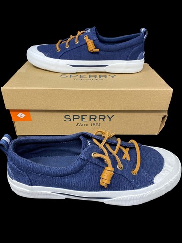 Navy Blue Canvas Boat Shoes 