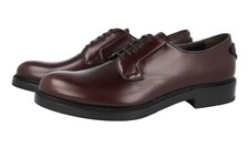 PRADA Leather Derby Dress Shoes TRIANGOLO - 2EG394 - Brown NEW -  US 11 EU 44