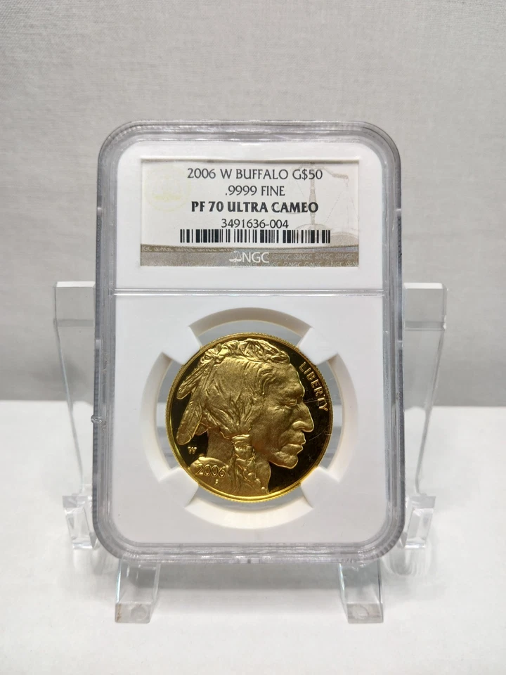 2006 W $50 American Buffalo 1 Oz .9999 24kt Gold Proof Coin NGC PF70 Ultra Cameo - Image 4 of 4