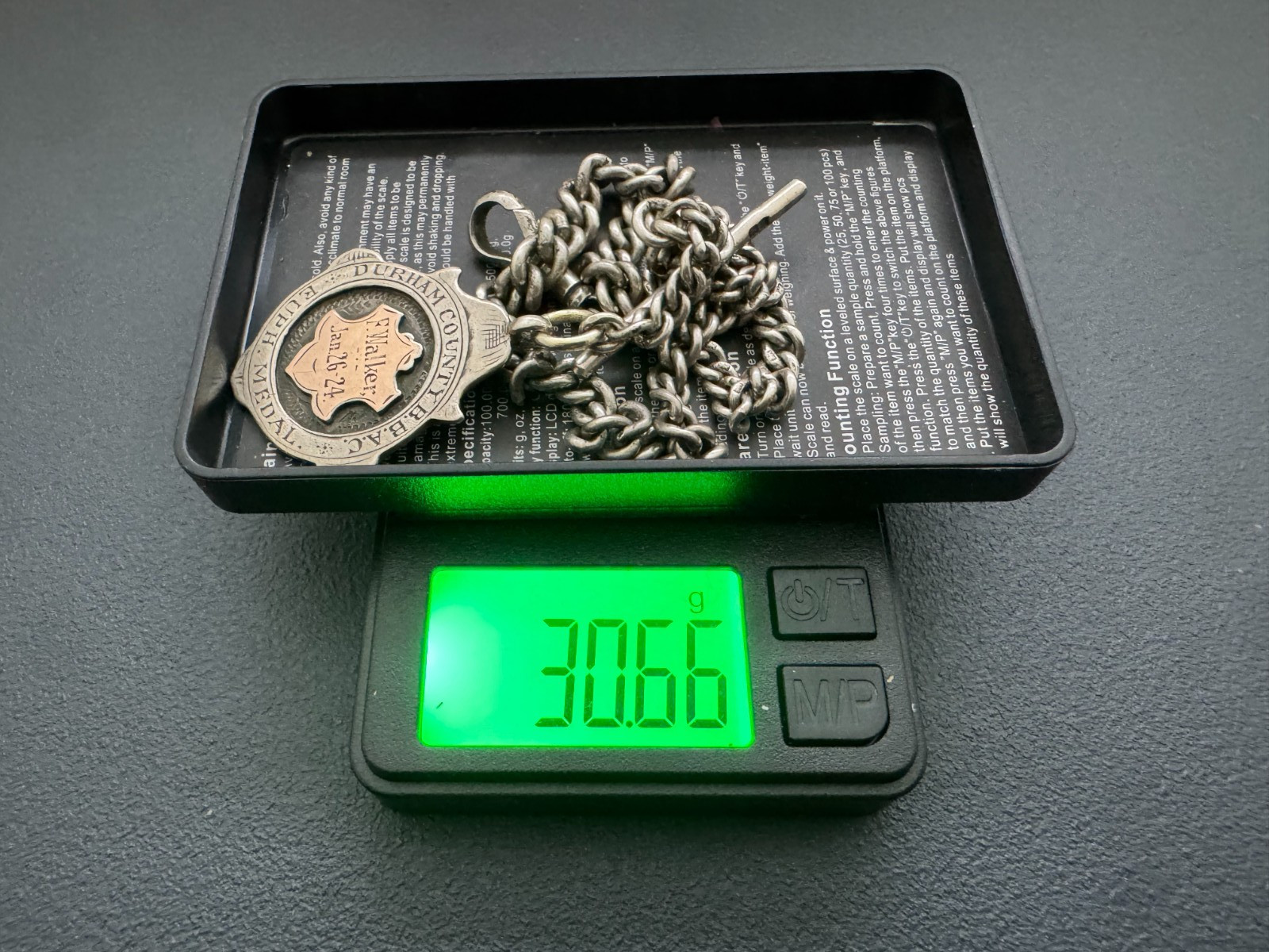 Antique Solid Silver Hallmarked Heavy 30gr Single… - image 8