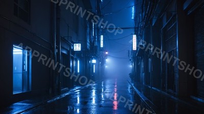 Digital Image Wallpaper Background Picture Photo Desktop 4K Rainy Neon Alley
