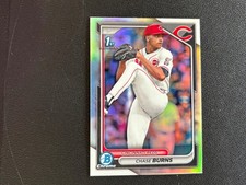 Chase Burns 2024 Bowman Chrome 1st REFRACTOR Rookie RC Cincinnati Reds F5